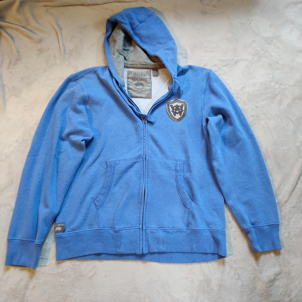 Slade Wilder full zip hooded sweater.Blue💙. XXL.
